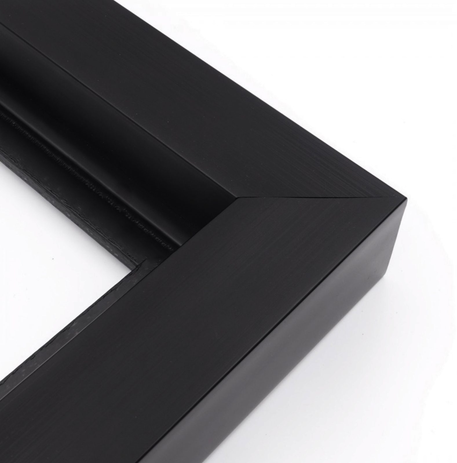 Black float frame close-up detail